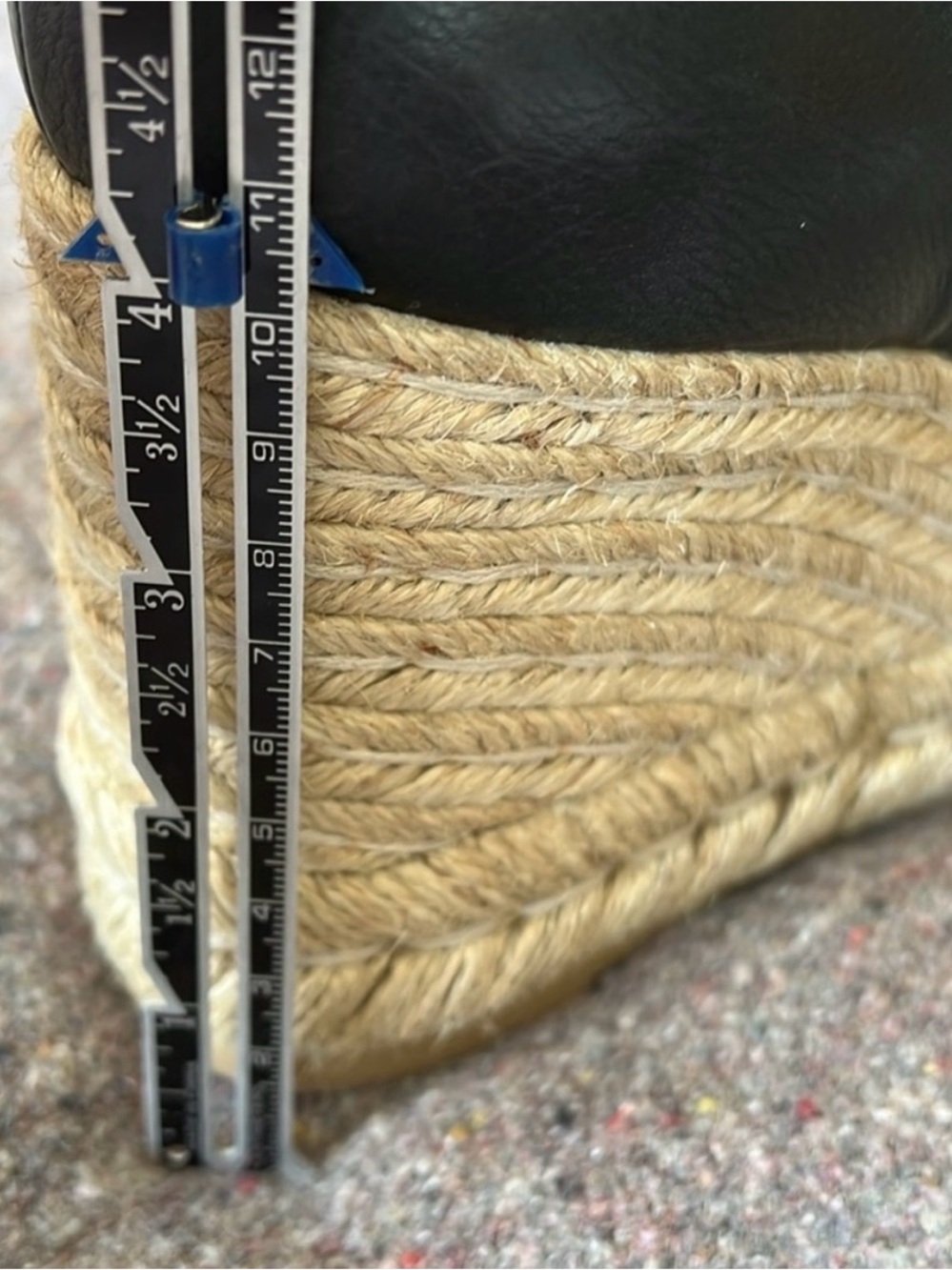 Salvatore Ferragamo Black Leather Geranio Espadrille Wedges with Ribbon Tie - Picture 10 of 10